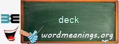 WordMeaning blackboard for deck